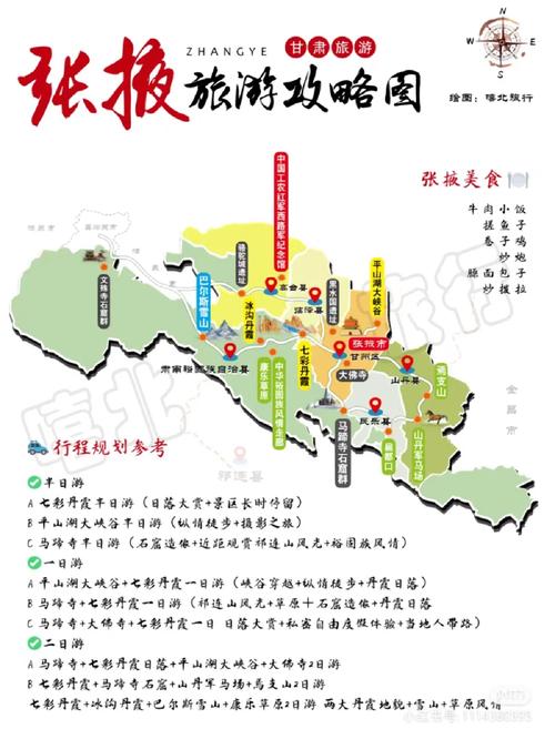 张掖旅游攻略必去景点路线图